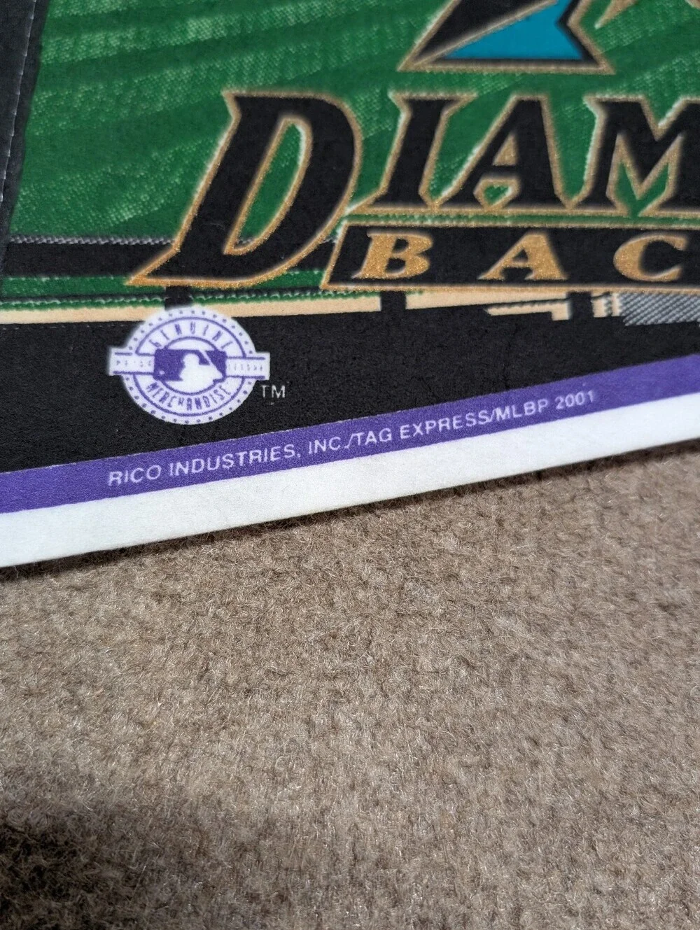 Vintage 2001 World Series Arizona Diamondbacks MLB Baseball Pennant
